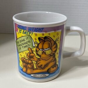 Enesco Garfield Cartoon Mug Cup “Losing weight is easy” Vintage 1978 Jim Davis